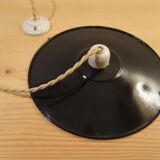 Black enamelled hanging lamp