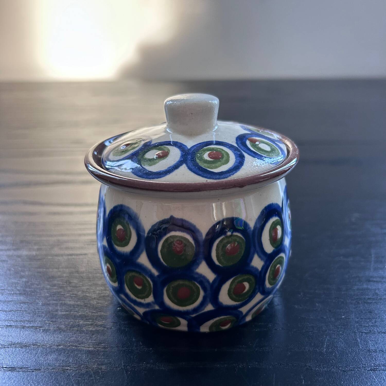 Blue pea sugar bowl