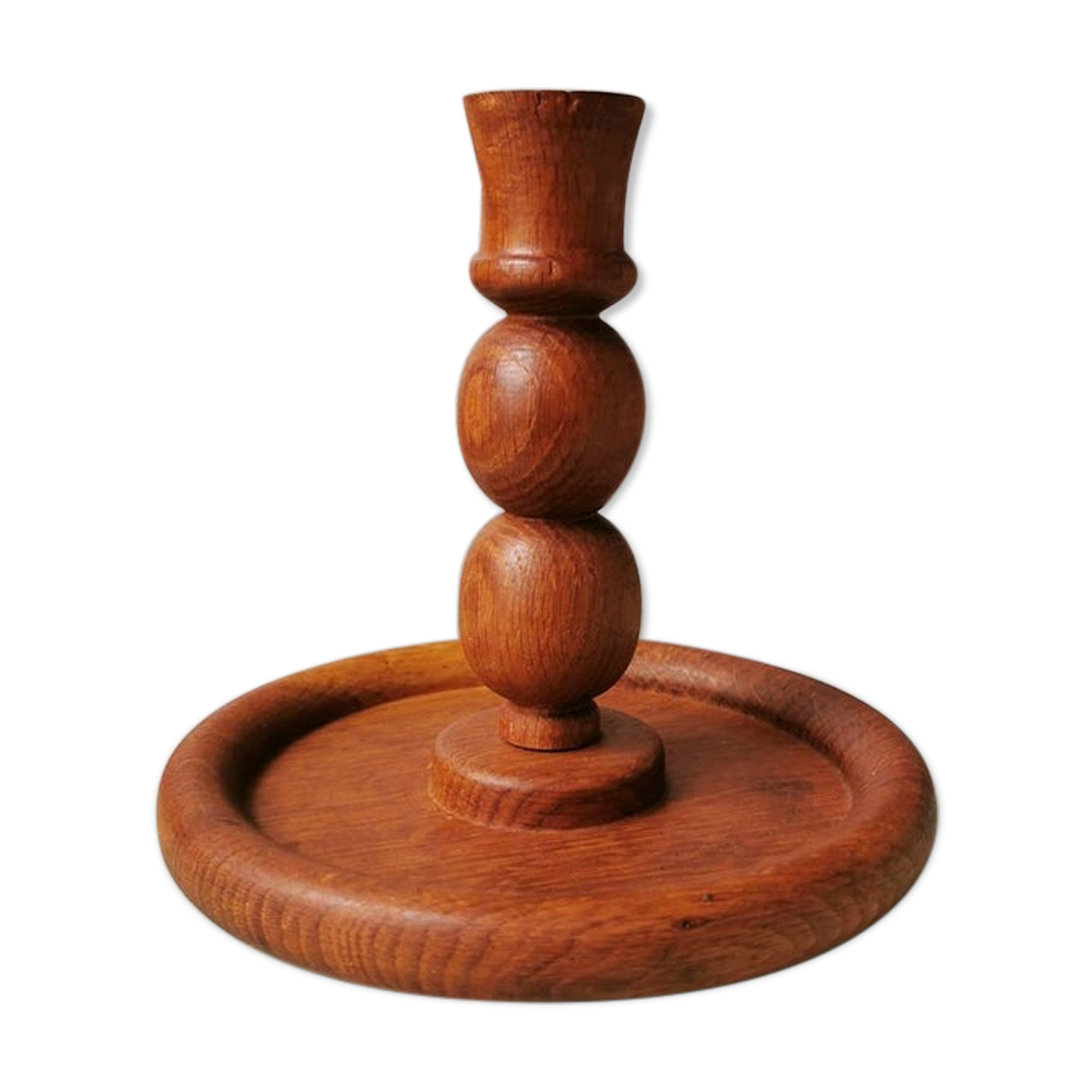 Vintage 70s wooden chandelier