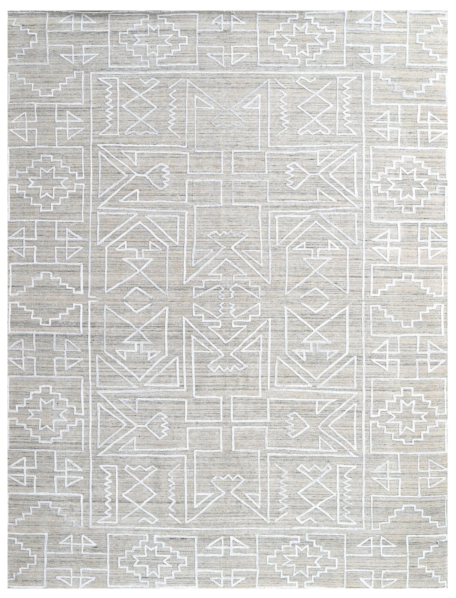 Hand-woven wool carpet 170x240cm