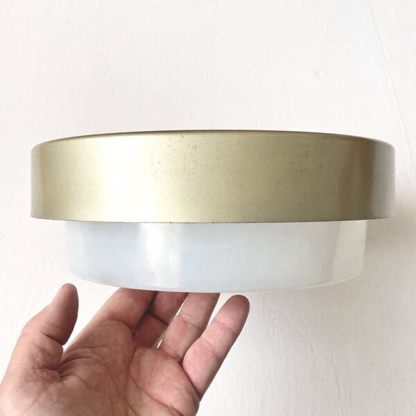 Plafonnier Vintage Holophane - Verre Lentille de fresnel - Style Industriel