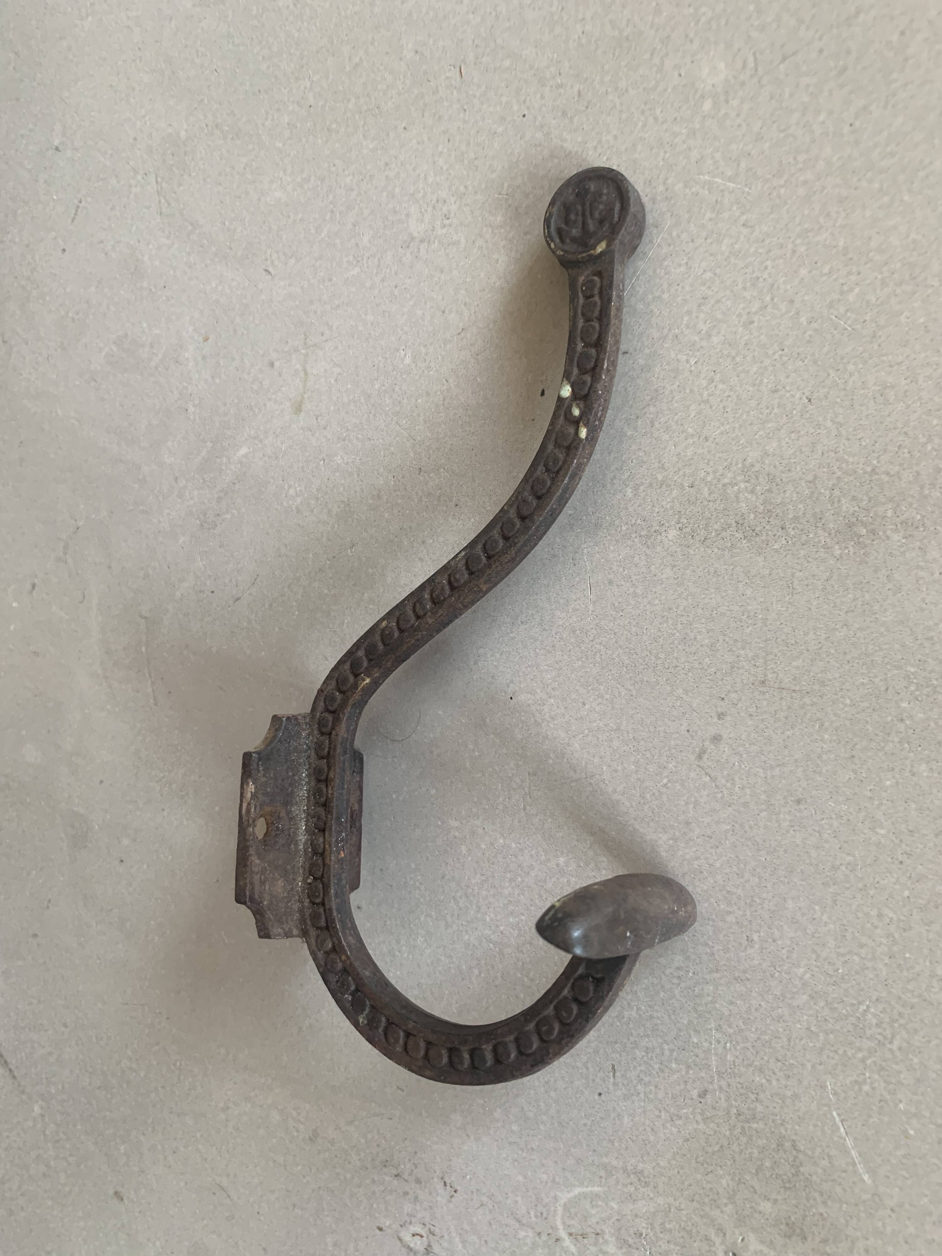 Cast iron coat hook