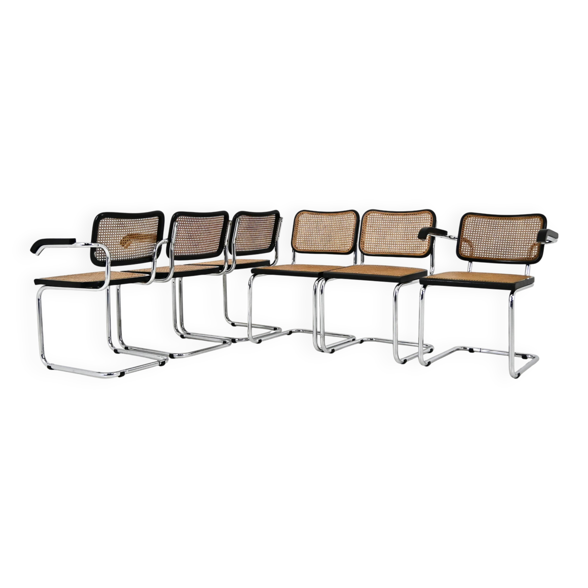 Ensemble de 6 chaises de salle à manger Style B32 de Marcel Breuer