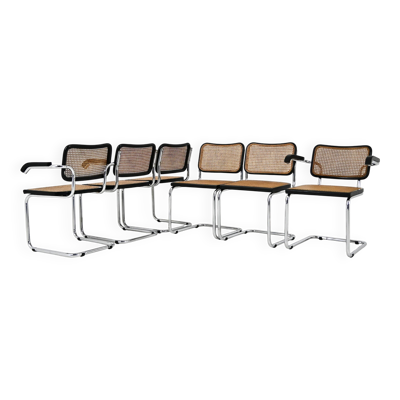 Ensemble de 6 chaises de salle à manger Style B32 de Marcel Breuer