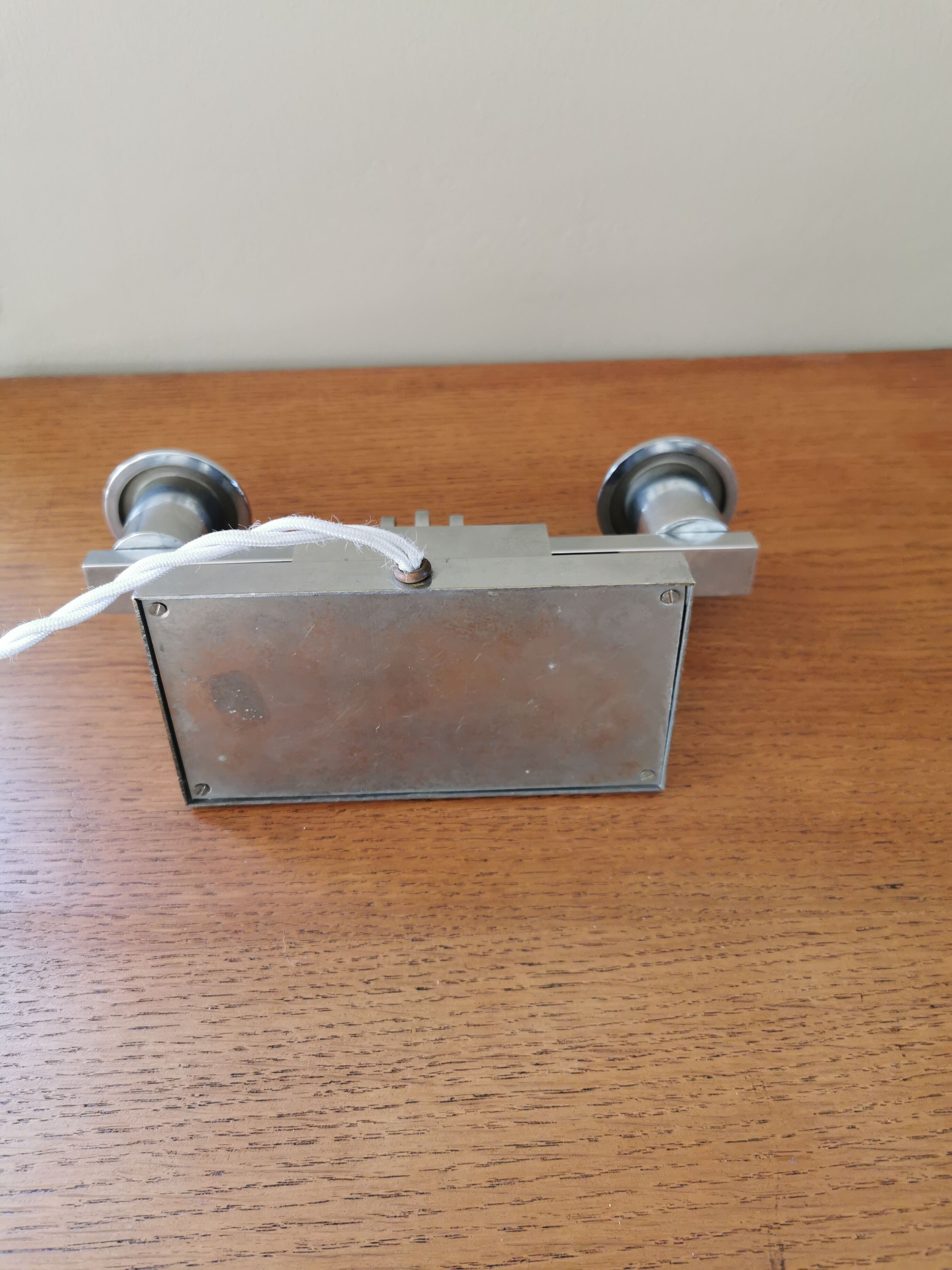 Art deco lamp foot in chrome metal