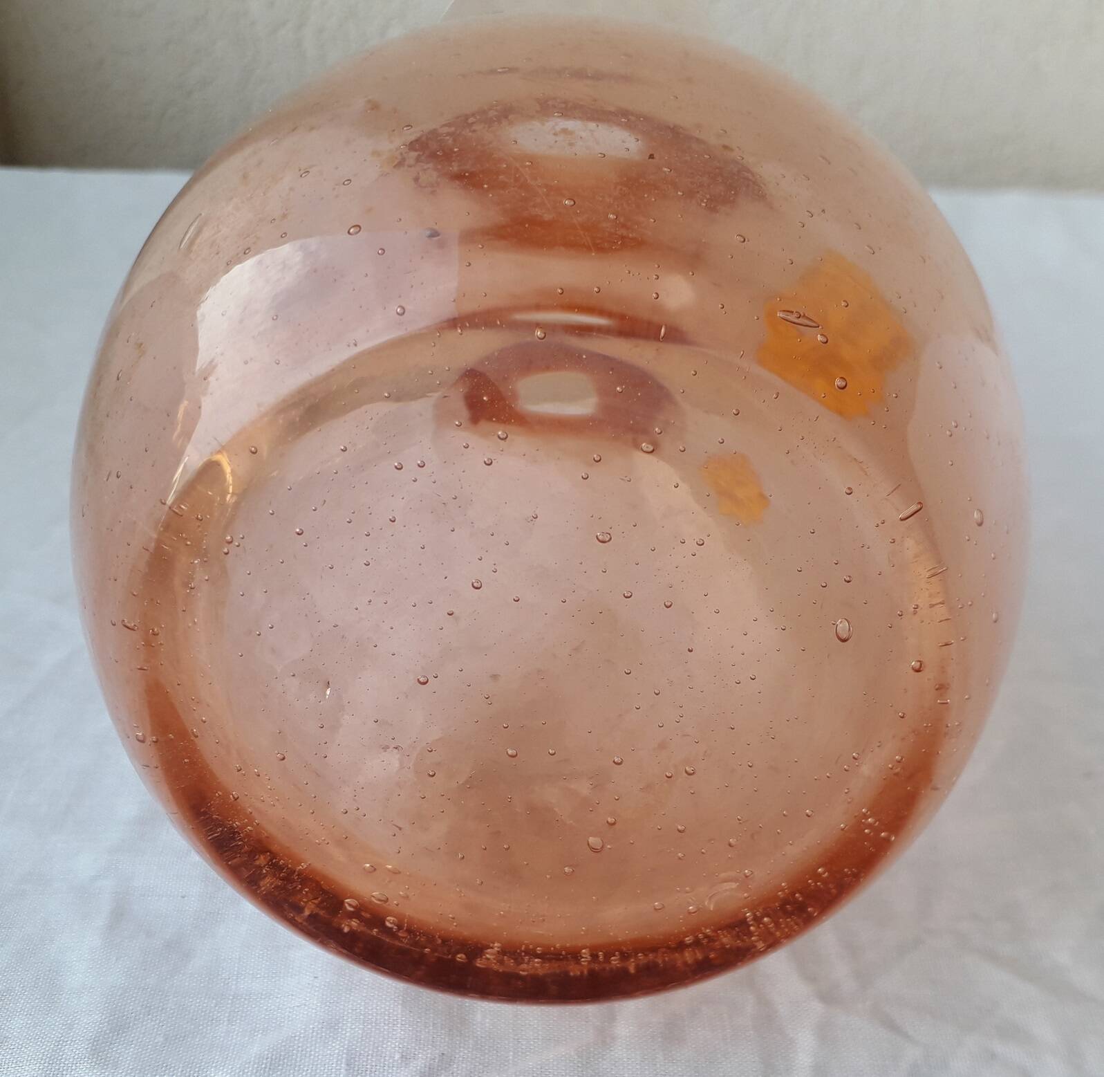 Vase en verre bullé italien