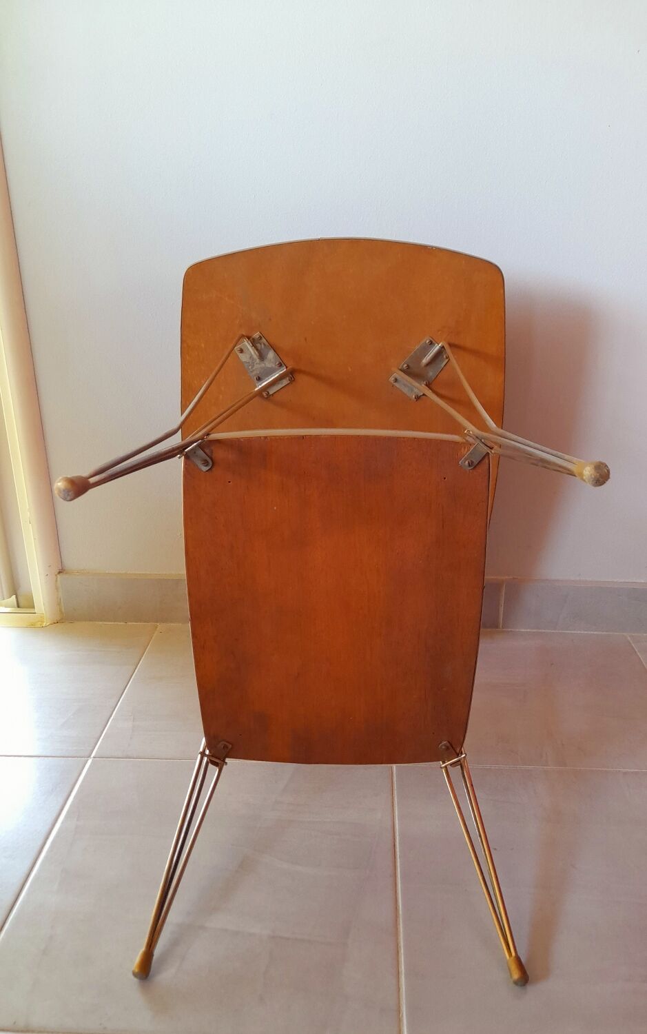 Formica and metal side table 70s