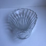 Vide-poche coquillage en verre années 70