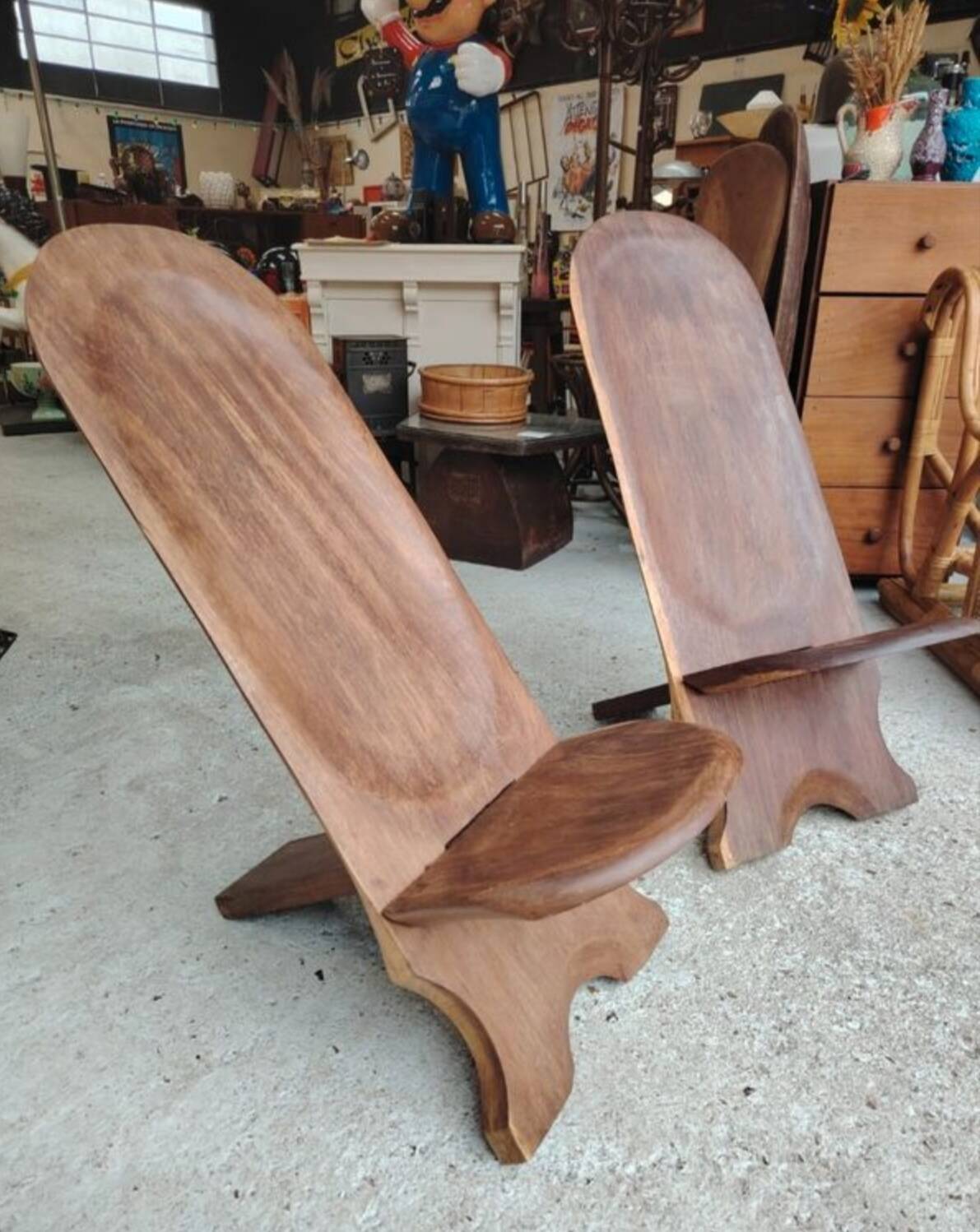 Paire de chaise à palabre africaine
