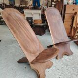 Pair of African palaver chairs