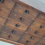 Very Large Antique Hardwood Apothecary Cabinet / Bank of Drawers, ca 1900