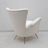 Art Dèco Italian Lounge Armchair from 50s,