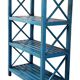 Teak shelf from Burma with original blue patina.