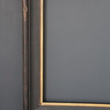 Large wooden black and gilded frame