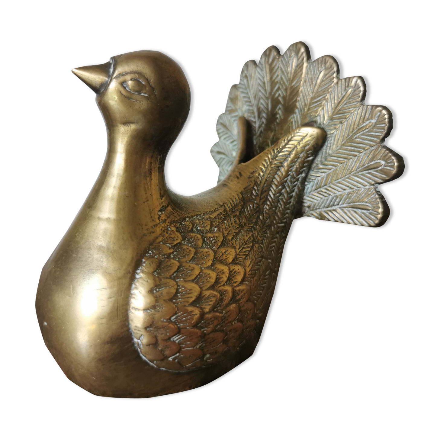 Brass peacock
