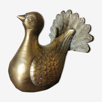 Brass peacock