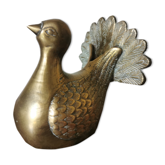 Brass peacock