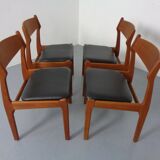 Teak dining chairs by Erik Buch for Od Møbler, 1960s, set of 4.