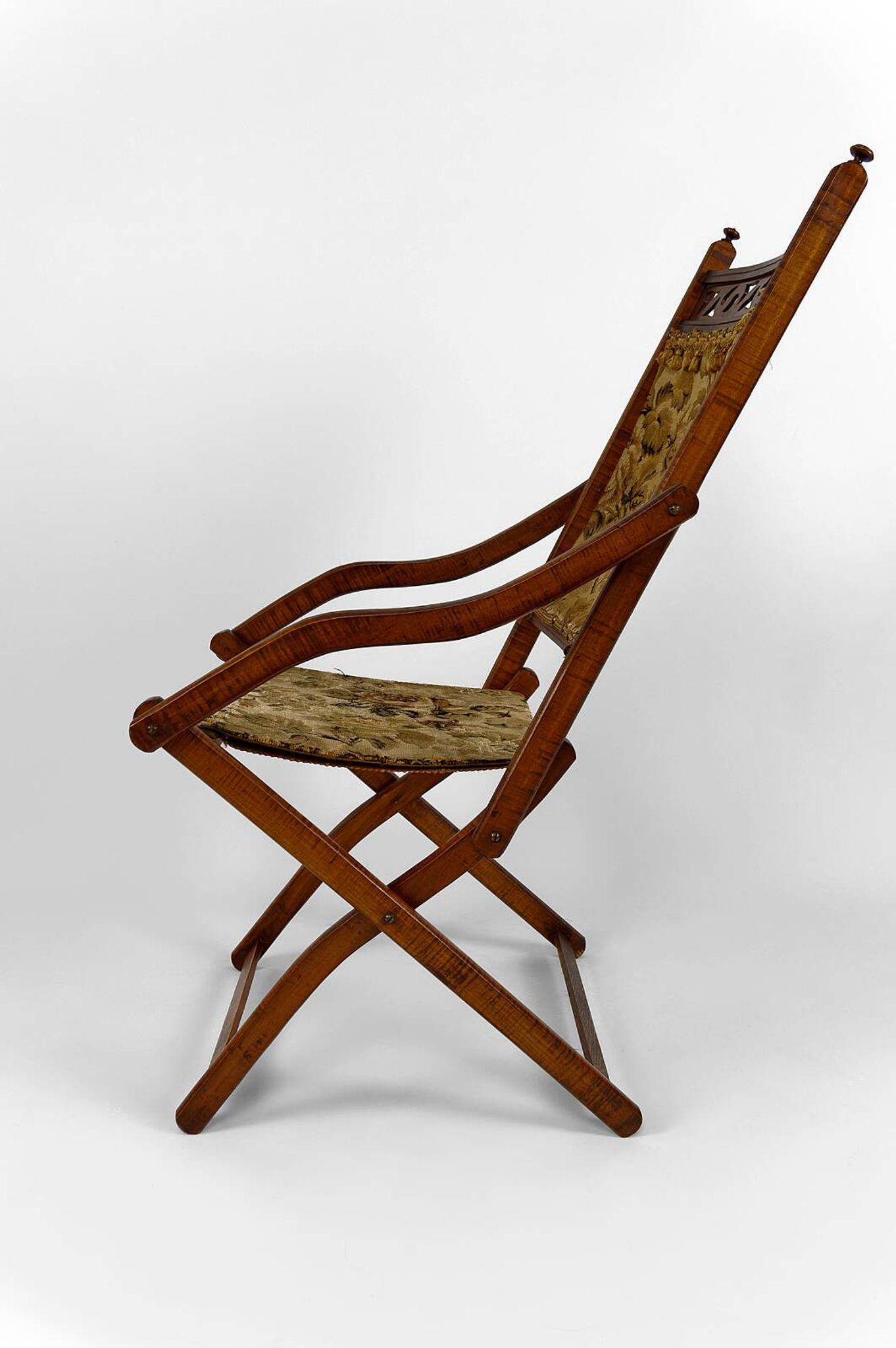 Victorian "safari" folding chair, United Kingdom, Arts & Crafts, circa 1880