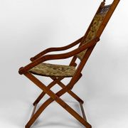 Victorian "safari" folding chair, United Kingdom, Arts & Crafts, circa 1880