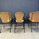 Wicker chairs by Frederick Weinberg, 1960s, set of 6