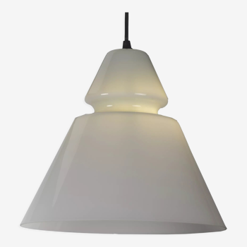 White Opaline Cone Pendant Lamp