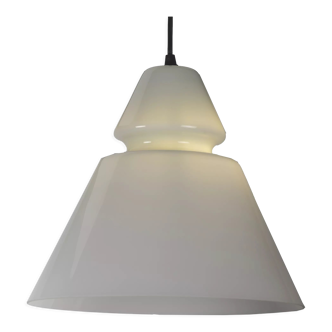 White Opaline Cone Pendant Lamp