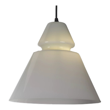 White Opaline Cone Pendant Lamp