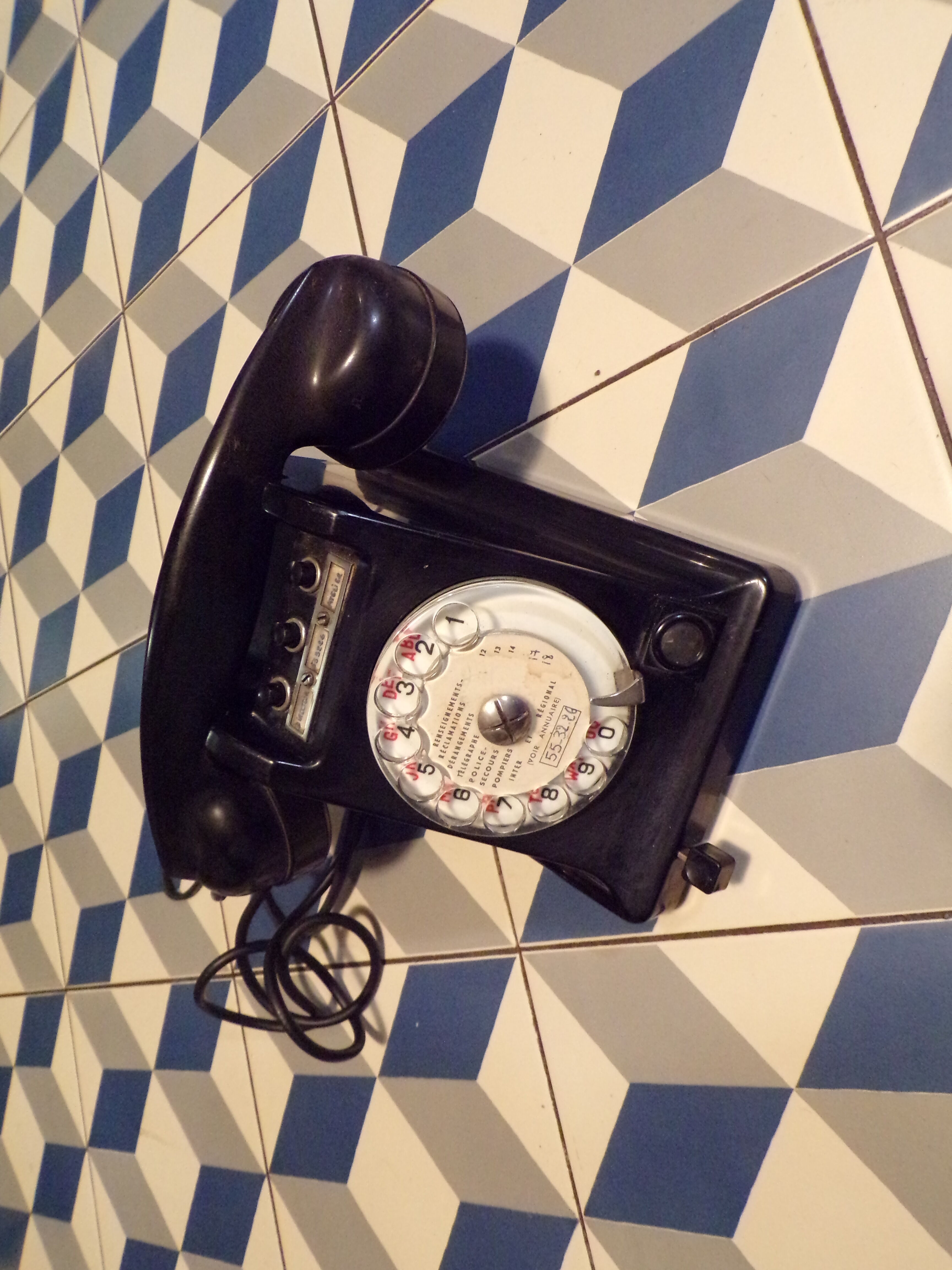 Vintage Ericsson dial phone in bakelite