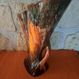 Vallauris style double ceramic vase