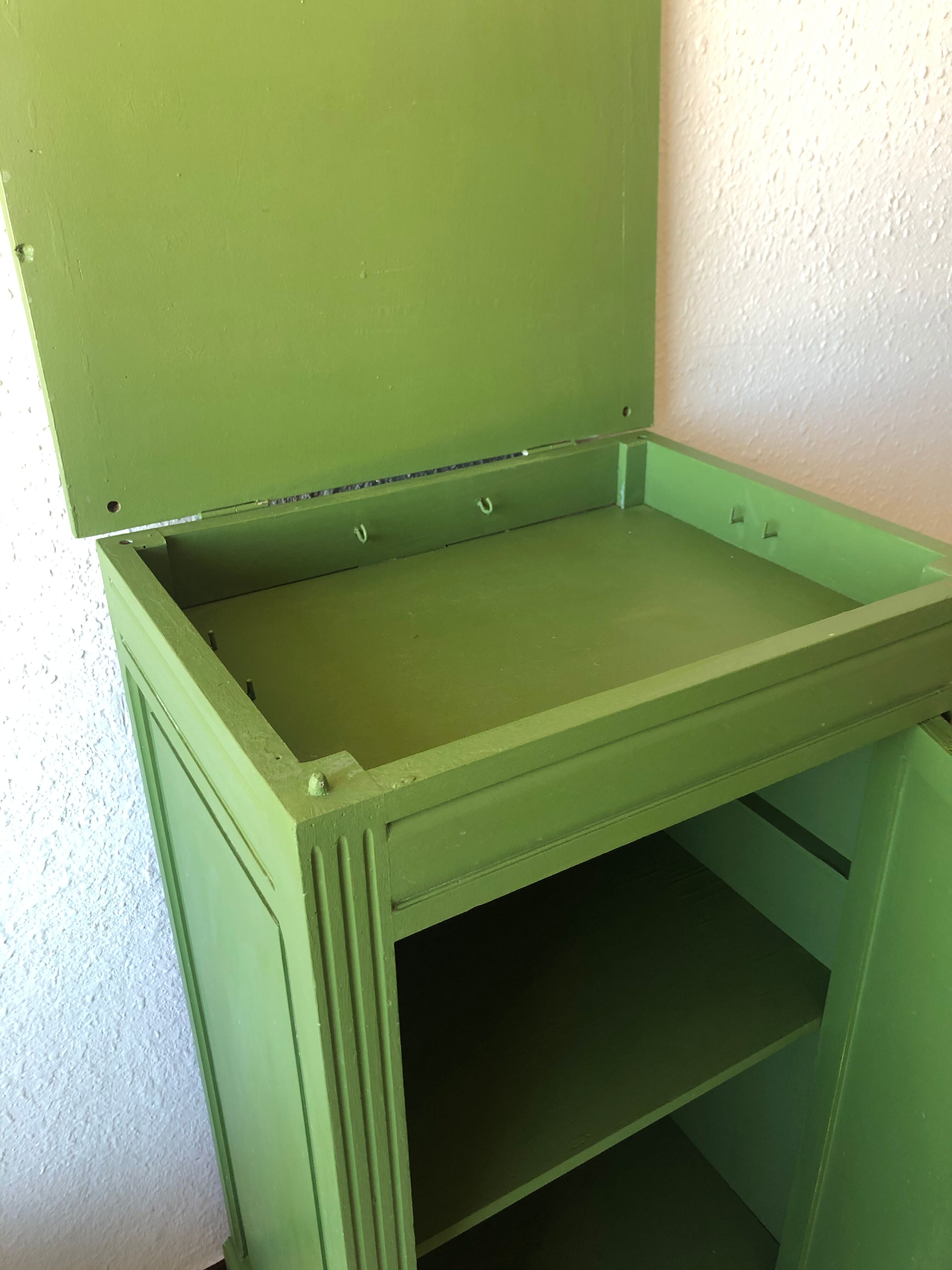 Small vintage green buffet