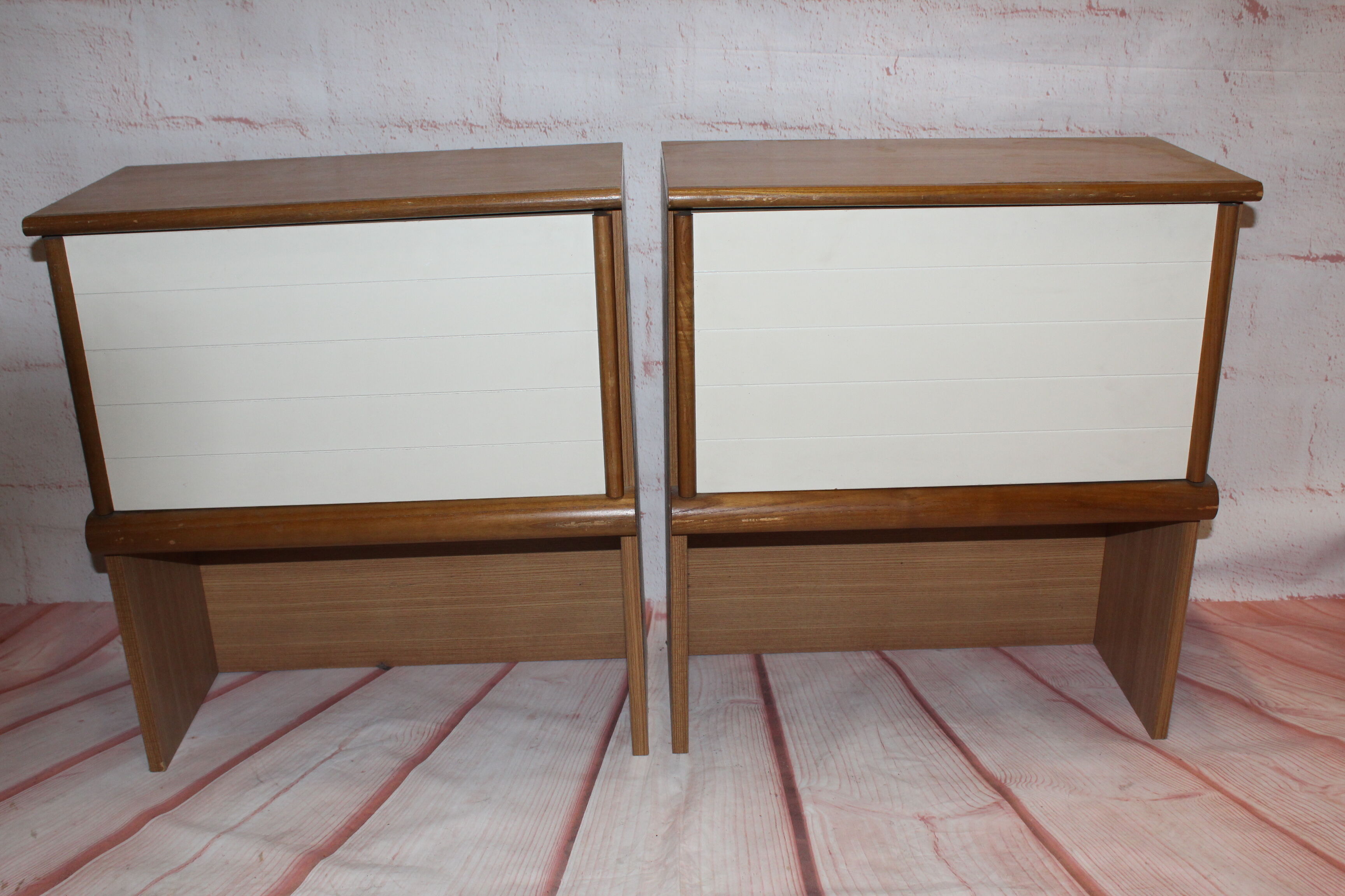 Vintage design bedside tables 70s