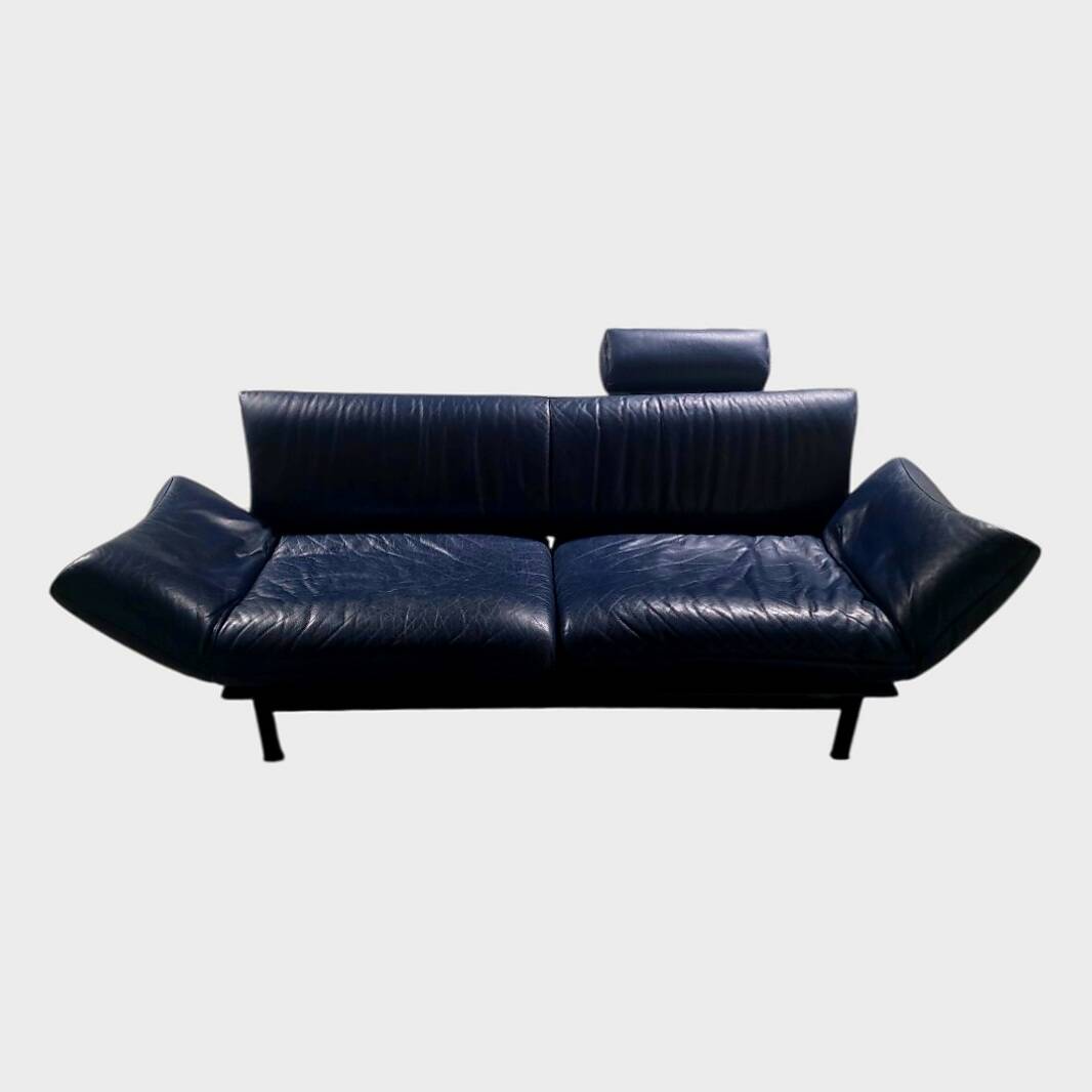 Iconic De Sede DS-140 Sofa (Navy Blue) – Circa 1980