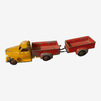 Camion benne et remorque rouge Dinky Toys