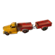 Dinky Toys dump truck and red trailer