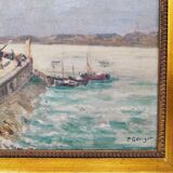 Oil on canvas Marine Perros-Guirec Georget