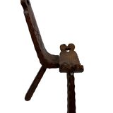 Vintage Spanish chair stool brutalist design