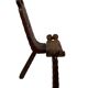 Vintage Spanish chair stool brutalist design