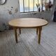 Oval farmhouse table oak 1960