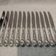 12 silver plated table knives, Christofle goldsmith, Marly model