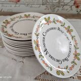 Set of 11 gien france cheese plates from the ma cuisine series