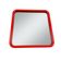 Miroir carré vintage en métal laqué rouge 60x60