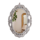 Louis XVI style patinated oval mirror