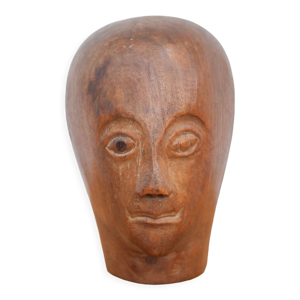 Tête à chapeau ancienne, marotte