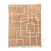 Tapis berbère marocain beni Ouarain M'rirt terracotta 2,87x2,13m