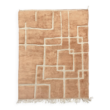 Tapis berbère marocain beni Ouarain M'rirt terracotta 2,87x2,13m
