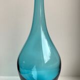 Soliflore / Italian decanter turquoise blue 70s