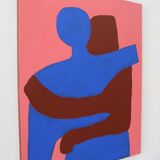 Figurative painting "can i hold you" contrast version 100x81 signed Bodasca