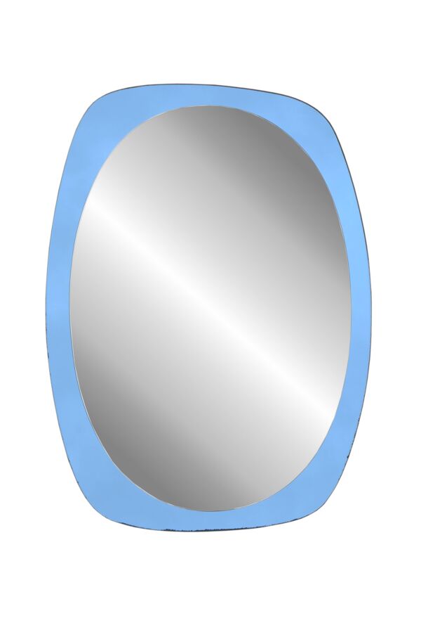Miroir bleu attribué à Fontana Arte, 1970