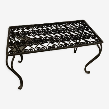 Black wrought iron coffee table